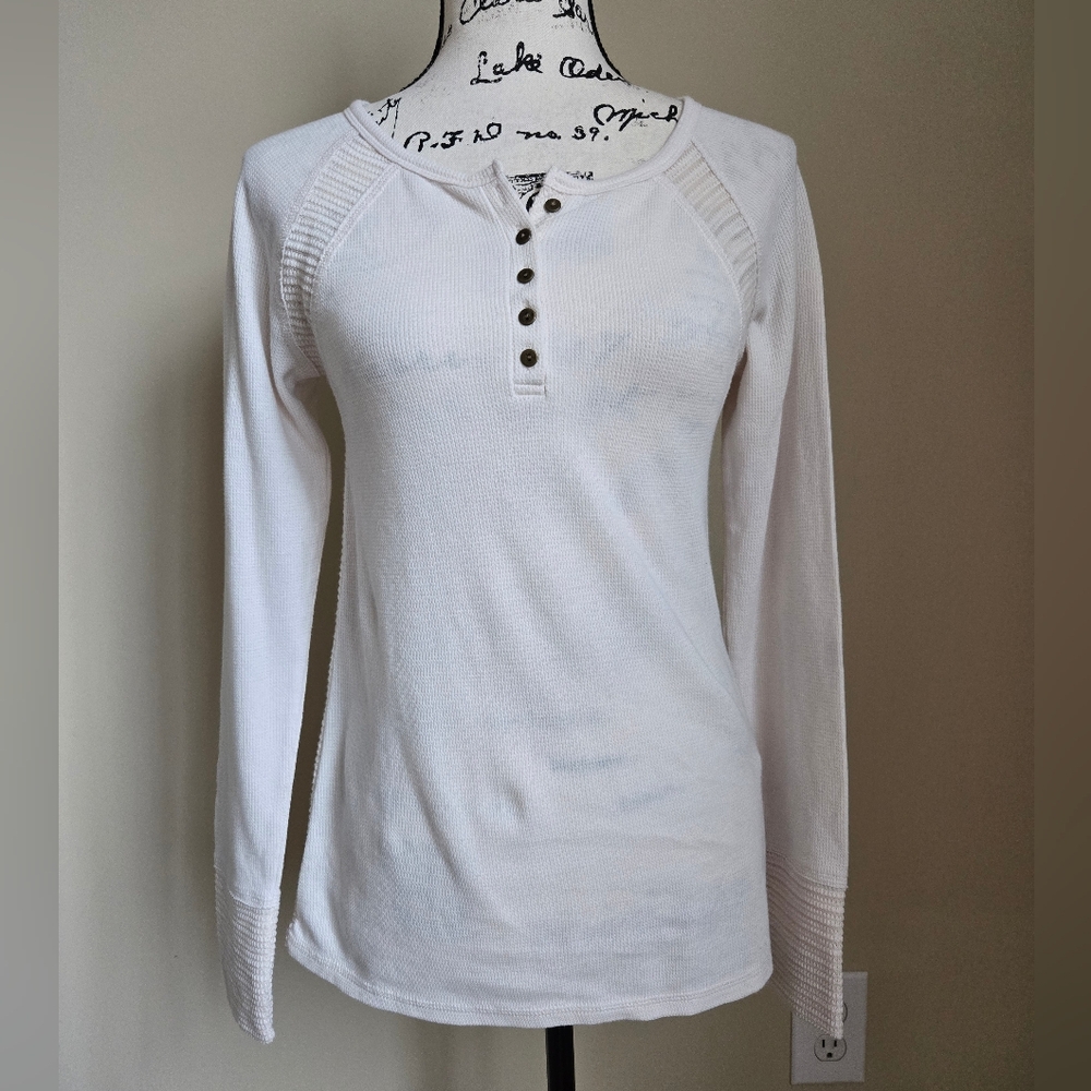 Lucky Brand Thermal Top Womens M Ivory